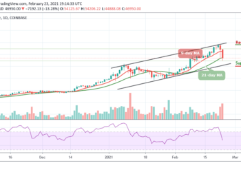 BTC/USD Slumps to $44,800; $40,000 May Be Next as Price Holds Below the MA
