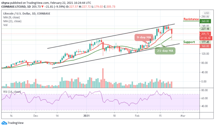 LTC/USD Extends Correction to $180 Support; What Next?
