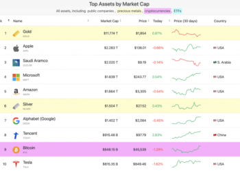 Bitcoin Market Cap Surpasses Tesla, Here’s Which Companies Are Next