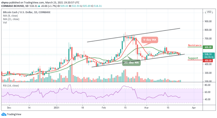 Bitcoin Cash Price Prediction – BCH/USD Price Trades at $518 Level; Watch out for the Next Move