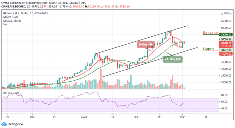 BTC/USD Recently Touches the Support of $46,000; Watch Out for the Next Move