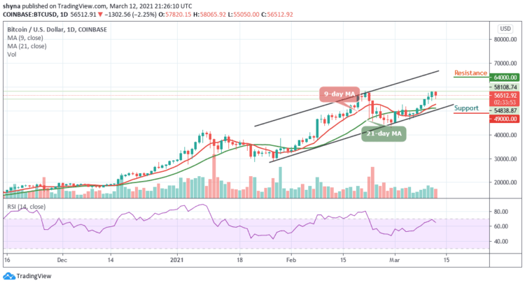 BTC/USD Couldn’t Accelerate Above $58,000 Resistance; Price Nosedives Toward the South