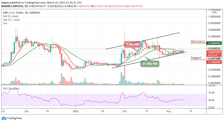 XRP/USD Range-Bounds Around the $0.46 Support
