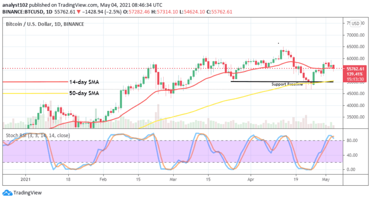 Bitcoin Price Prediction: BTC/USD Now Records a Slight Downward Correctional Move Towards the $55,000 Support