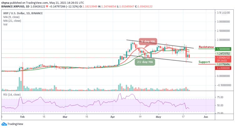 XRP/USD Holds Support at $1.00