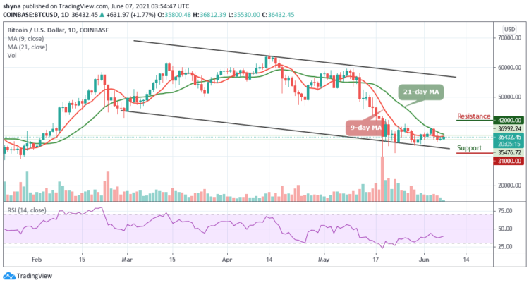BTC/USD Signals Fresh Increase above $36,000