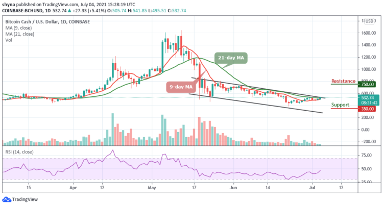 BCH/USD Price Hangs Around $532
