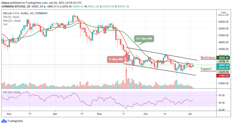 Bitcoin Price Prediction: BTC/USD Climbs Past $34,000