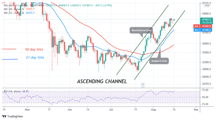 BTC/USD Retraces, Poises to Reclaim $48,000