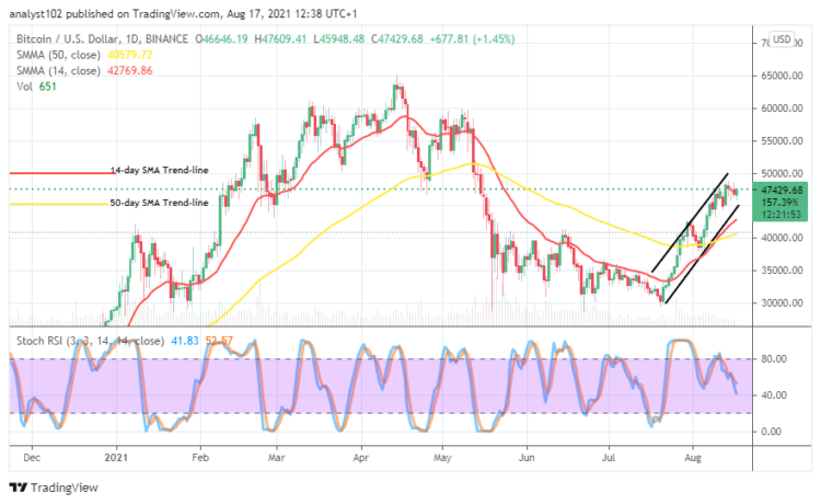Bitcoin (BTC/USD) Trade Activity Keeps in $45,000 and $50,000