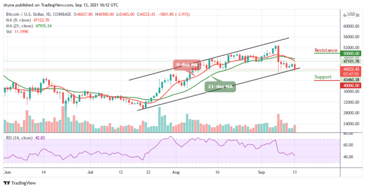 Bitcoin Price Prediction: BTC/USD Trades Below $45,000