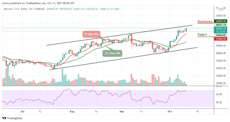 Bitcoin Price Prediction: BTC/USD Bulls Conquers $56,000