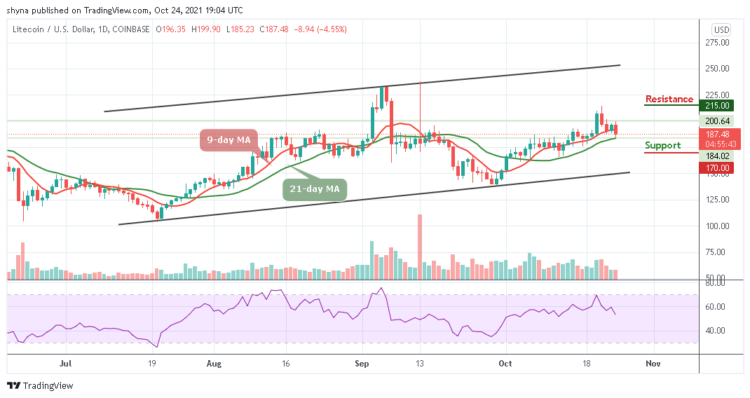 LTC/USD Slips Below $200 Level