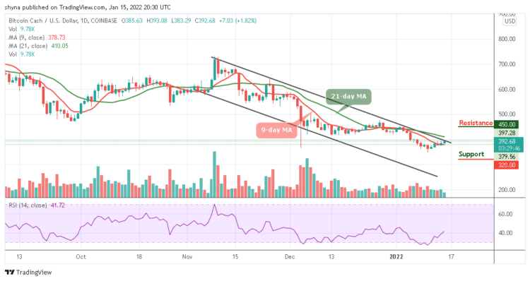 BCH/USD Trades Slightly Above $390