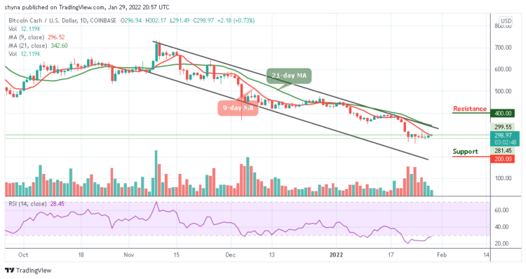 BCH/USD Rebounds as Price Faces $300 Level