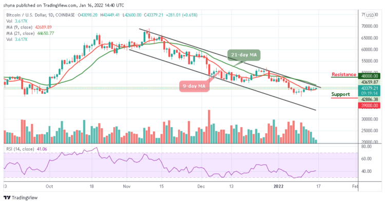 BTC/USD Bears May Run Out as Bulls Focus at $44,000