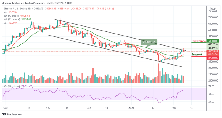 Bitcoin Price Prediction: BTC/USD Plummets Under $45,000