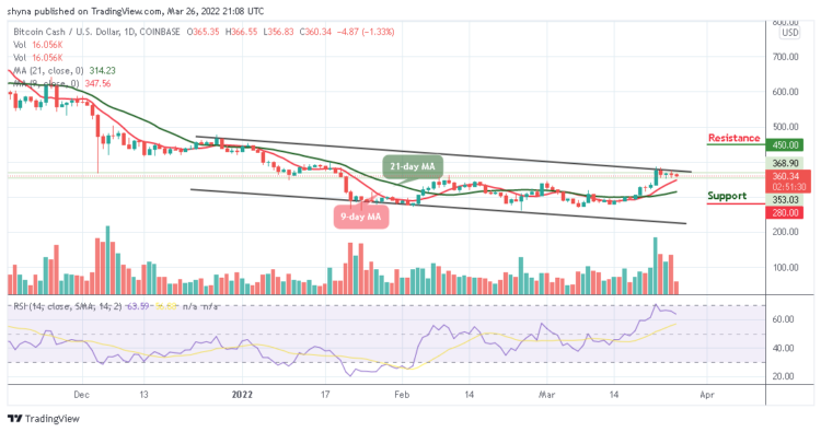 BCH/USD Is Down Slightly by 1.33%