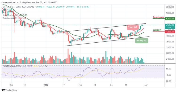 BTC/USD Rebounds from $46,544 Support