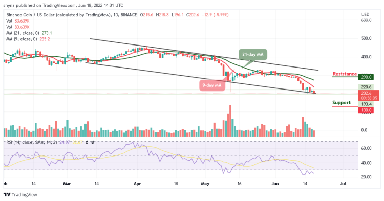 BNB Price Hits $196 Low
