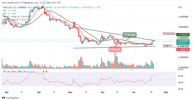 ADA Moves for Recovery Above $0.50