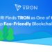 CCRI Finds TRON as One of the Top Eco-Friendly Blockchains