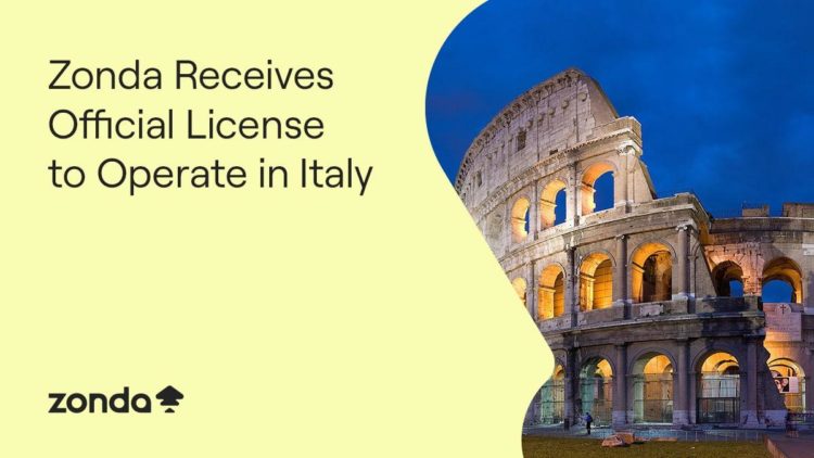 Zonda Receives Official License from OAM to Operate in Italy