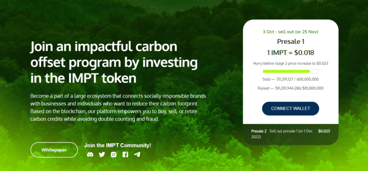 IMPT Token Presale Reaches The $9 Million Mark