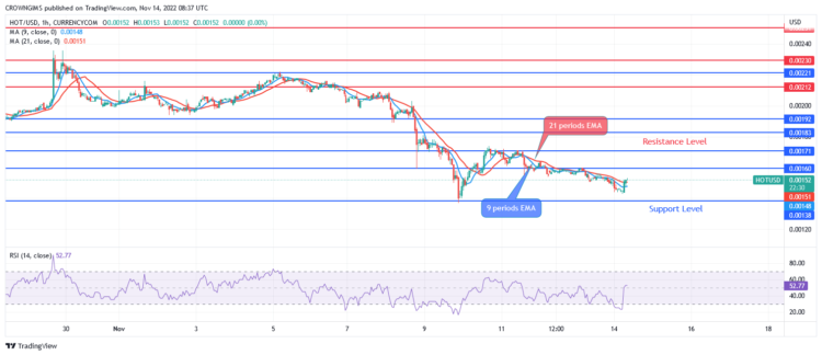 HOT May Experience Bullish Reversal at $0.013 Level