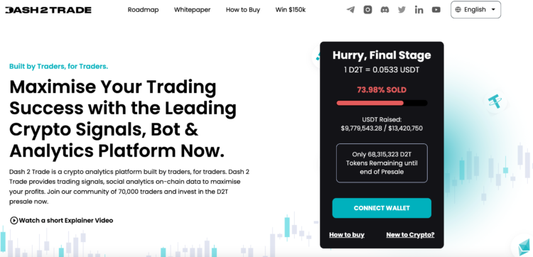 Dash 2 Trade Closes In On $10 Million – Don’t Miss Out