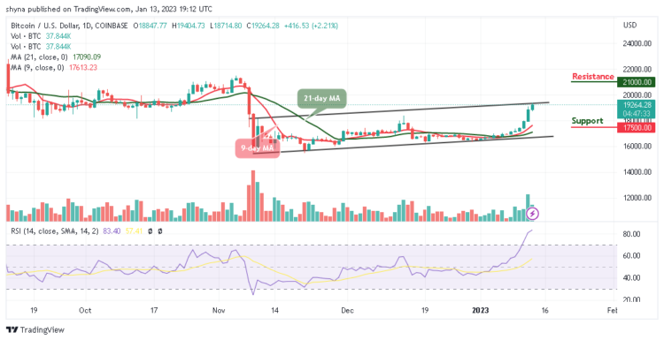 BTC/USD Stabilizes Above the $19,000 Resistance