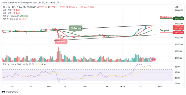 BTC/USD May Not Go Beyond $23k Resistance