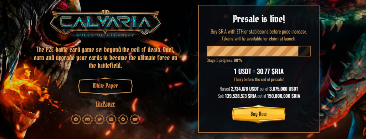 Calvaria Presale Is Closing Soon – 90% Sold Out