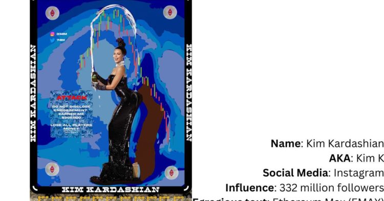 Kim Kardashian influencer marketing crypto prices