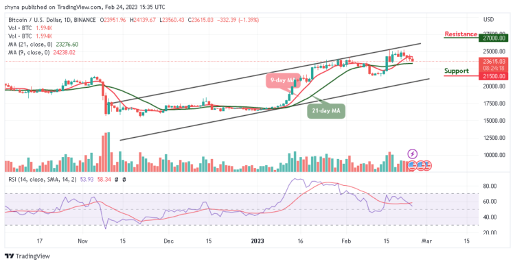 BTC/USD Slides Below $24k; Another Surge Coming?