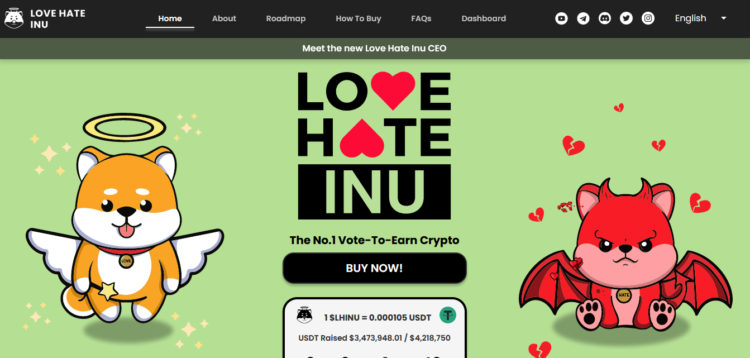 Next Shiba Inu Love Hate Inu Raises $3.5M, Reveals Carl Dawkins As CEO