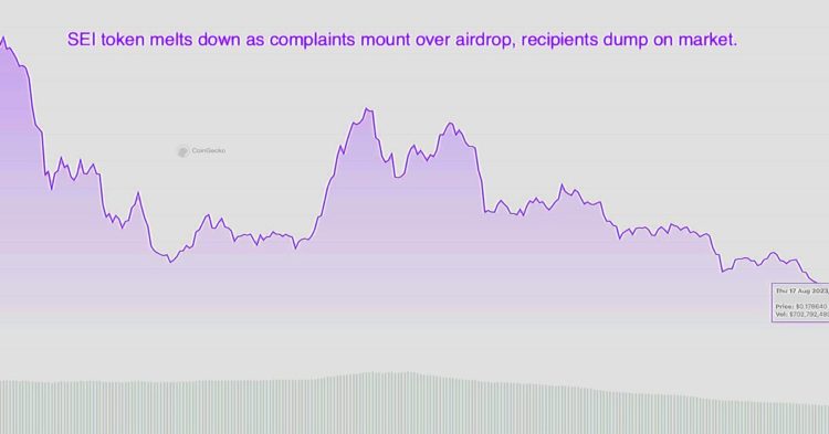 Just-Launched Sei Blockchain’s New Token Plunges 24% After Airdrop