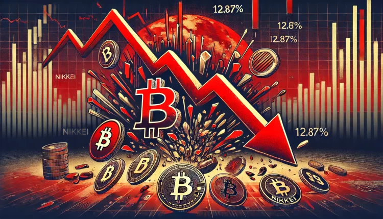 Crypto Market Down 12.87% Amid Nikkei’s 20% Decline