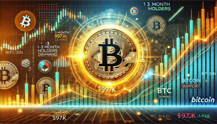 Can Bitcoin Hold $97K? – 1-3 Month Holders’ Data Reveals Crucial BTC Demand