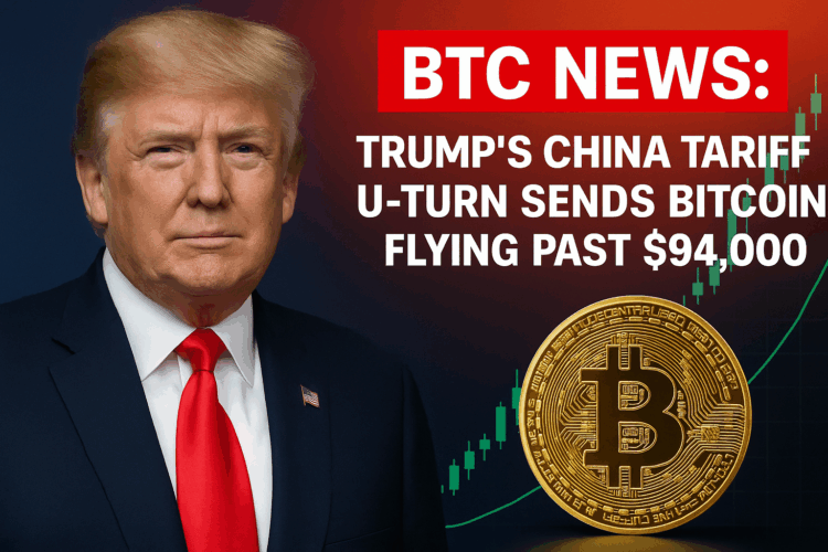Trump’s China Tariff U-Turn Sends Bitcoin Flying Past $94,000
