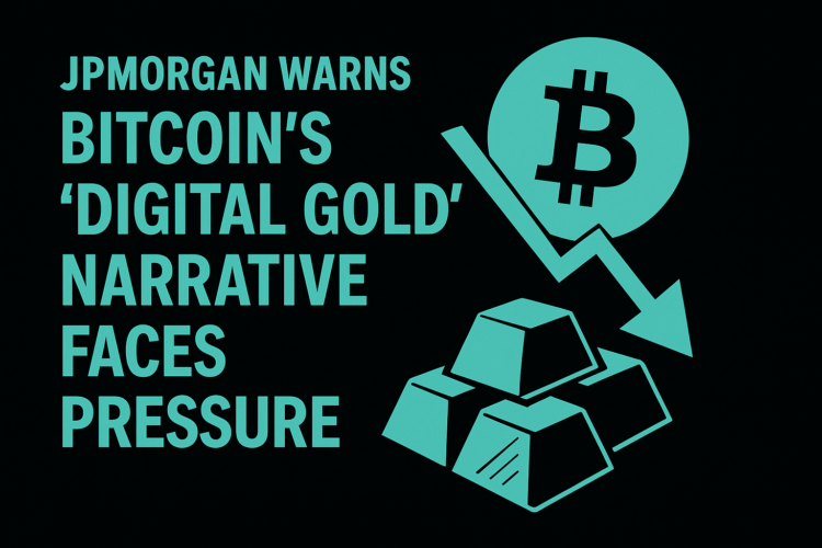 JPMorgan Warns Bitcoin’s ‘Digital Gold’ Narrative Faces Pressure Amid Gold’s Strength