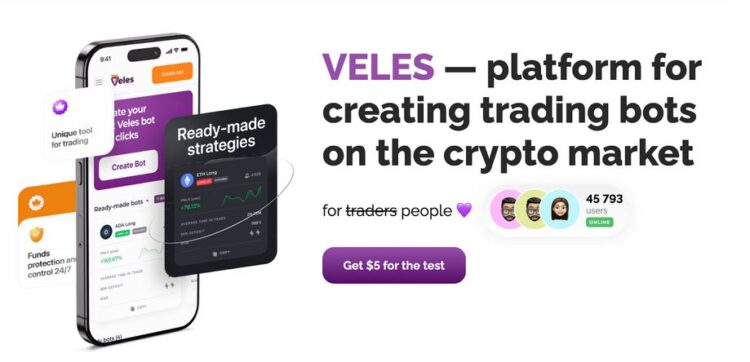 Start trade crypto with Veles Finance trading bot