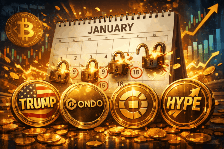 TRUMP, ONDO, BGB, HYPE Dominate Jan Crypto Unlock Calendar