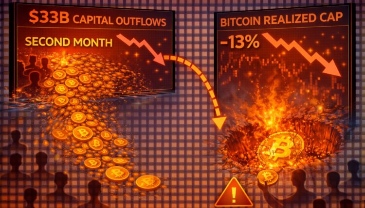 Bitcoin Realized Cap Craters as Capital Abandons the Network for a Second Month