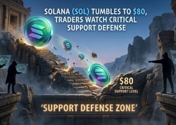 Solana (SOL) Tumbles to $80, Traders Watch Critical Support Defense